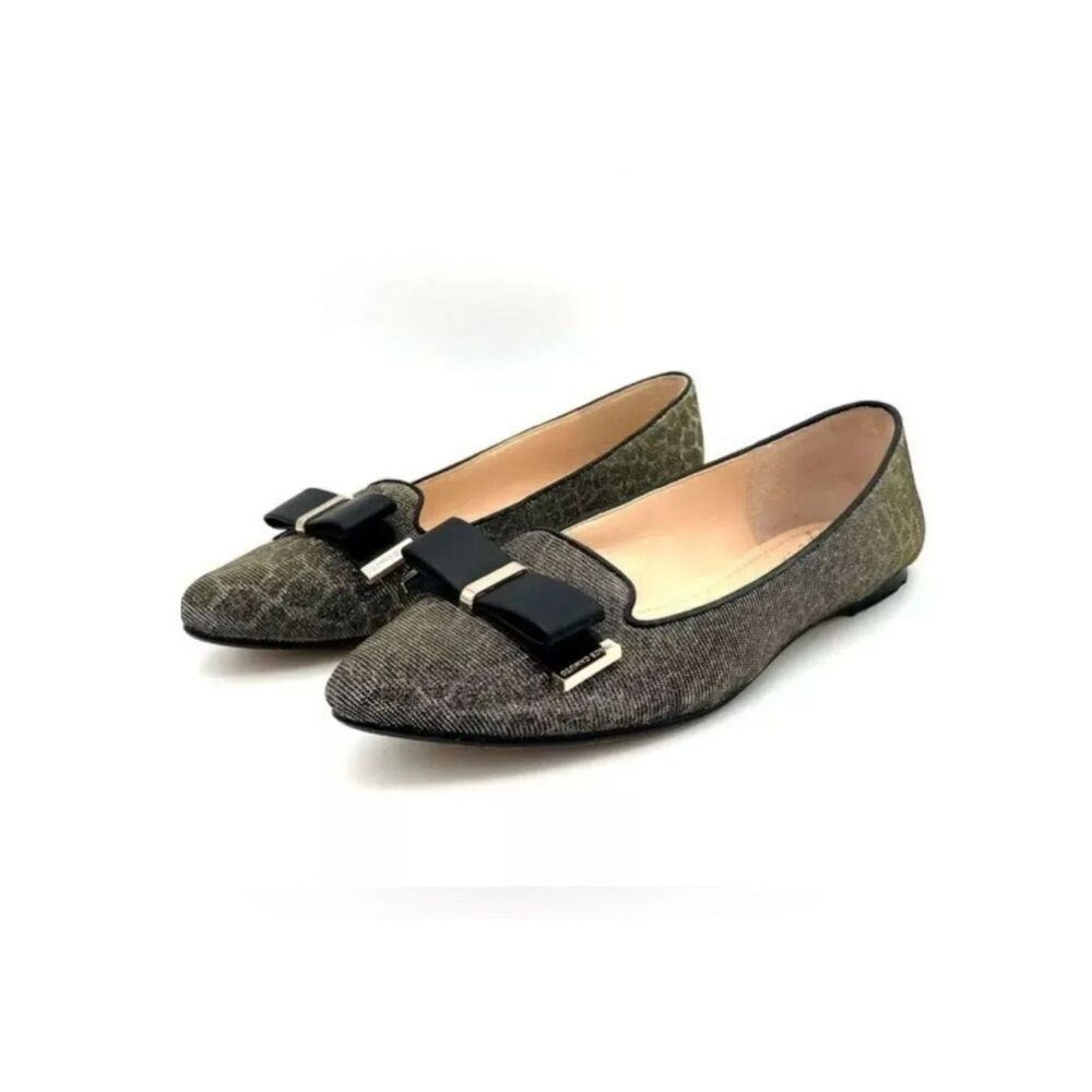 Vince Camuto Metallic Flats with Bow - Size 7.5